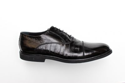 Francesina da uomo in pelle di anguilla nera € 149,90