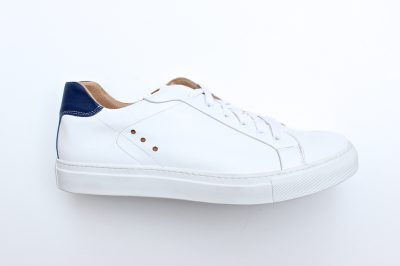 Derby sportivo da uomo con cerniera in pelle bianca € 139,90