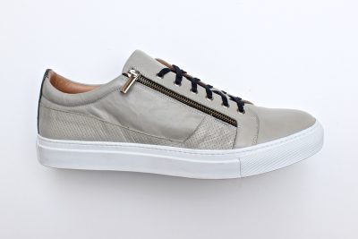 Derby sportivo da uomo con cerniera in pelle grigia € 139,90