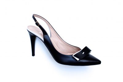 Chanel con fiocco in pelle nera tacco 10 cm € 149,90