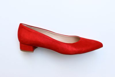 Decollété da donna in camoscio stampato rosso € 149,90