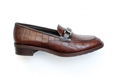 Mocassino da donna in pelle pitonata marrone € 179,90