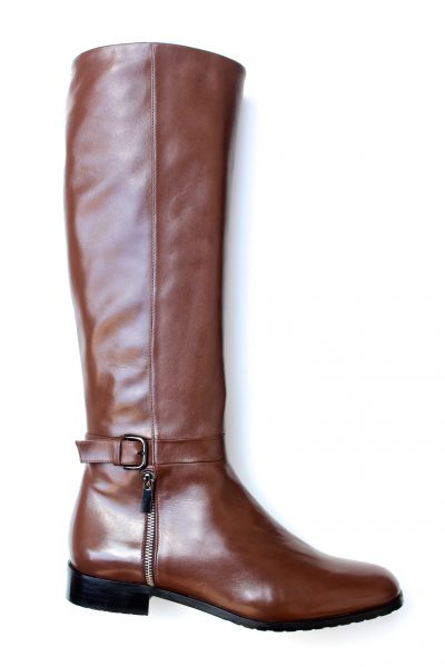 Stivale da donna in pelle marrone € 239,90