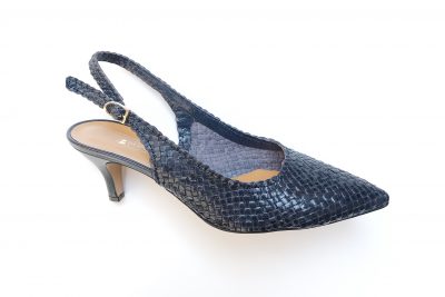 Chanel da donna in pelle intrecciata blu tacco 5 cm  € 169,90