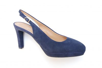 Chanel da donna con plató in camoscio blu tacco 8 cm € 149,90