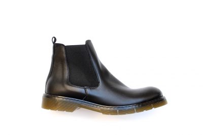 Stivaletto da donna in pelle nera con elastici € 169,90