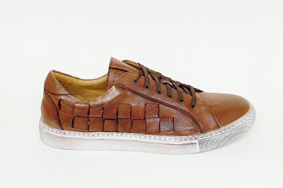 Sneaker da uomo misure grandi in pelle intrecciata cuoio € 169,90