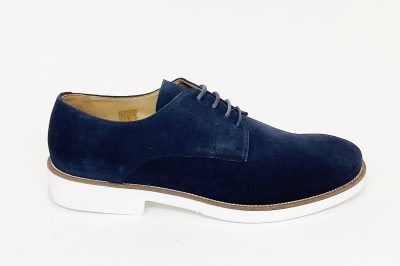 Derby da uomo misure grandi in camoscio blu € 179,90