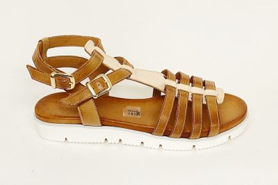 Sandalo da donna con listini in pelle cuoio € 109,90