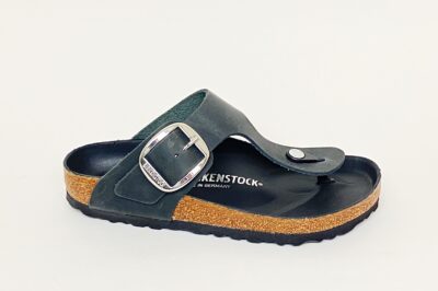 Infradito Birkenstock Gizeh Big Buckle da donna in pelle nera € 150,00