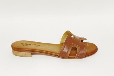 Pianella da donna misure grandi in pelle cuoio € 99,90