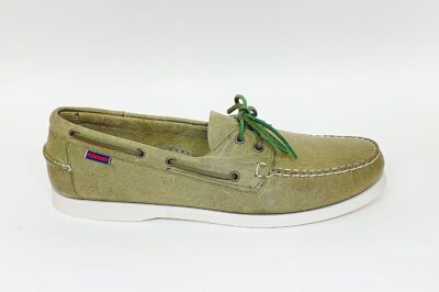 Calzature da vela da uomo in nabuk ingrassato verde € 170,00