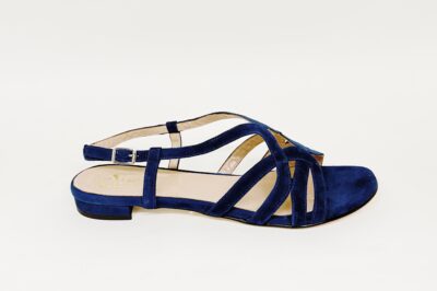 Sandalo da donna con listini in camoscio blu € 119,90