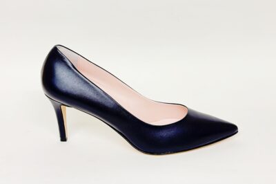 Decollete in pelle blu tacco 6 cm € 139,90
