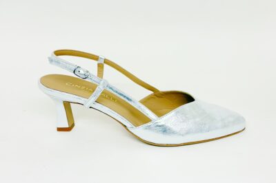 Chanel da donna in camoscio stampato argento tacco 6 cm € 169,90