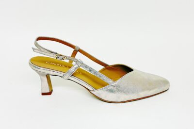 Chanel da donna in camoscio stampato platino tacco 6 cm € 169,90